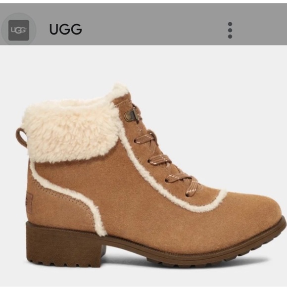 UGG Women’s Bodie Fur Lace Boot size 7 - Picture 2 of 10